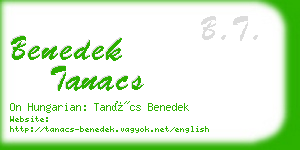 benedek tanacs business card